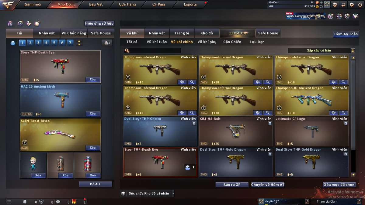 shop acc cf uy tin gia re